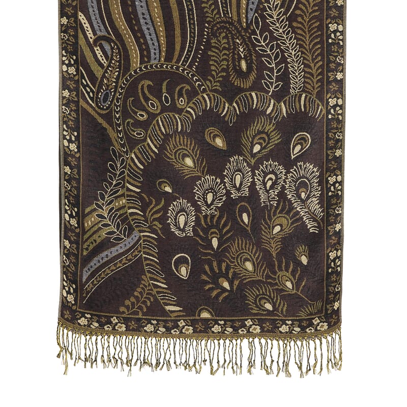 La Marey Black Jacquard Scarf