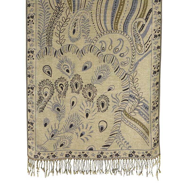La Marey Black Jacquard Scarf