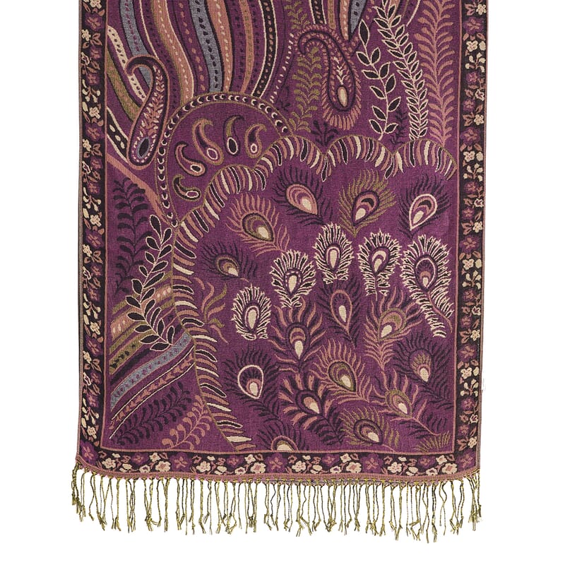 La Marey Purple Set of 3 Jacquard Scarf