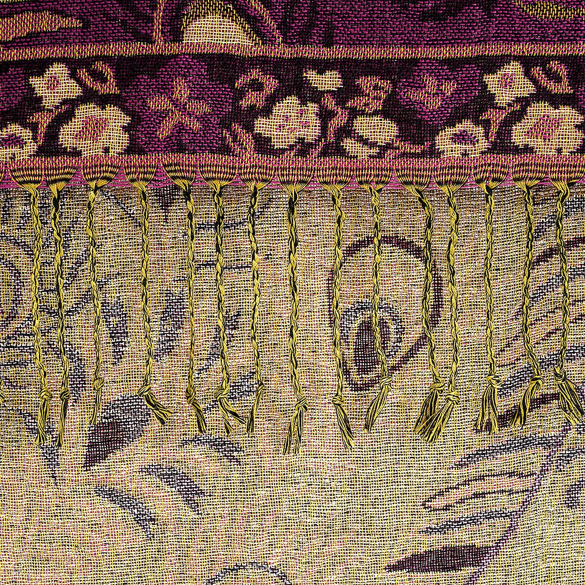 La Marey Purple Set of 3 Jacquard Scarf