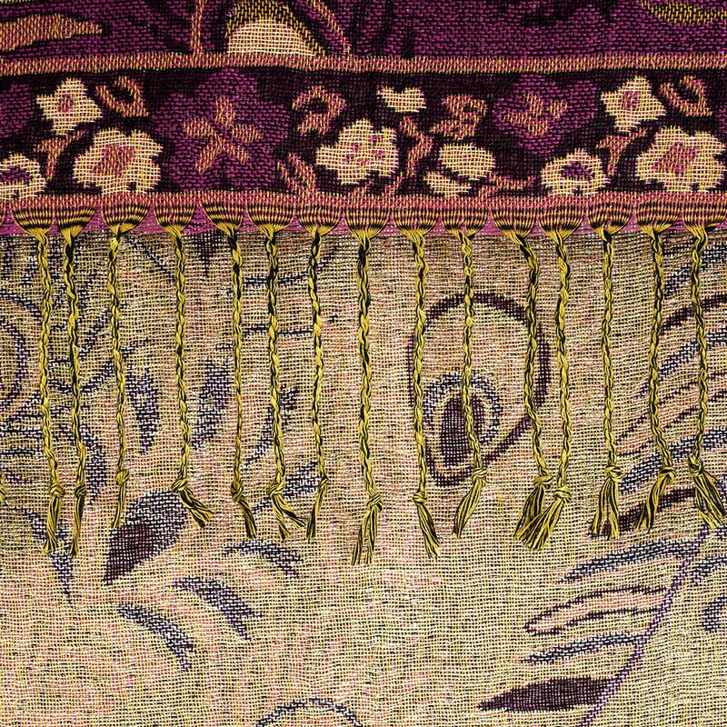 La Marey Purple Set of 3 Jacquard Scarf