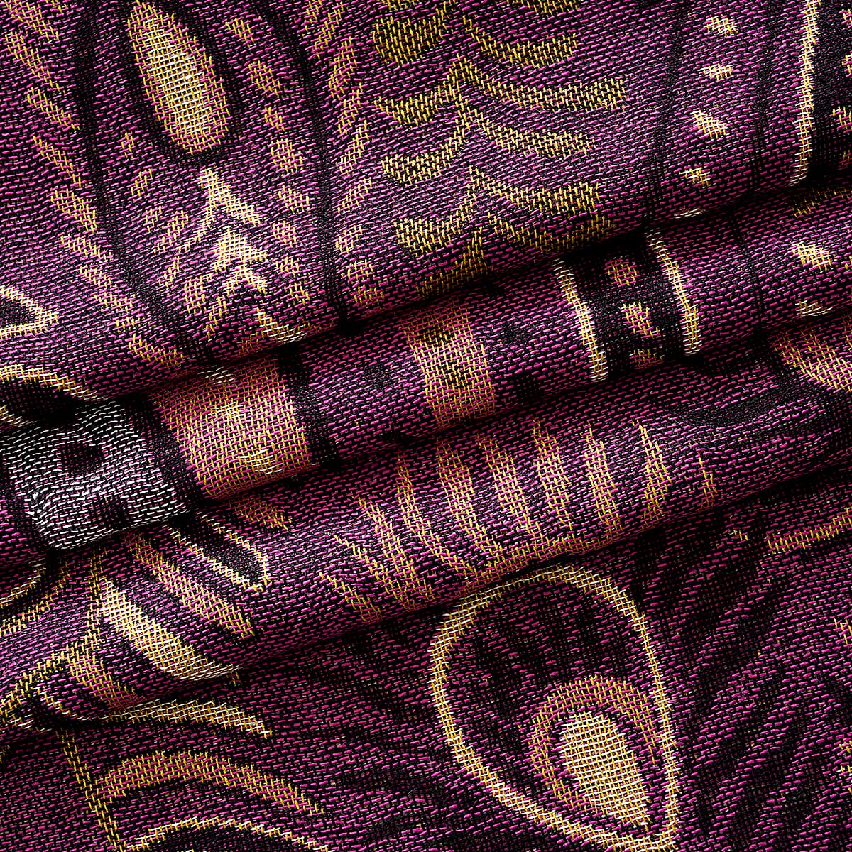 La Marey Purple Set of 3 Jacquard Scarf