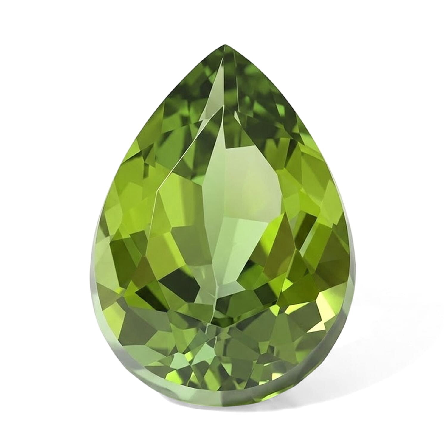 AAAA Cruzeiro Olive Tourmaline (Pear Free Size) 1.00 ctw