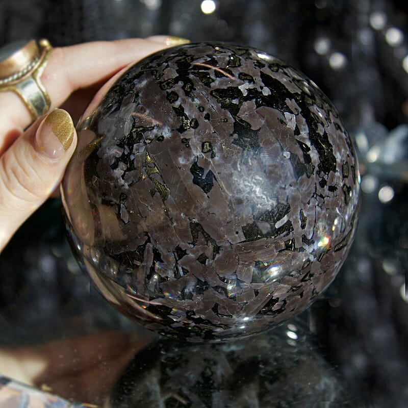 Indigo Gabbro Sphere 2.5 Approx 3490 ctw