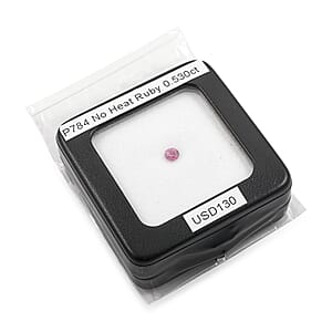 Certified and Appraised AAAA Ruby (Rnd Free Size) 0.50 ctw