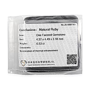 Certified and Appraised AAAA Ruby (Rnd Free Size) 0.50 ctw