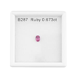 Certified and Appraised AAAA Ruby (Cush Free Size) 0.50 ctw