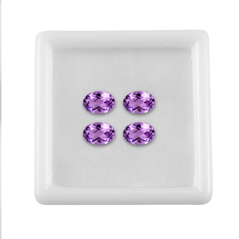 Bolivian Amethyst Set of 2 (Ovl 7x5 mm) 1.24 ctw