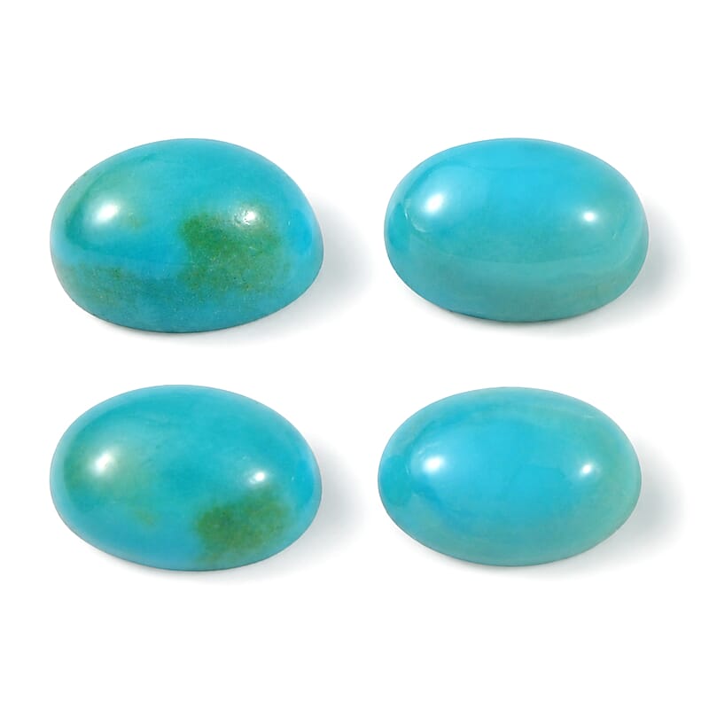 Blue Ridge Turquoise Set of 4 (Ovl 6x4 mm) 1.47 ctw