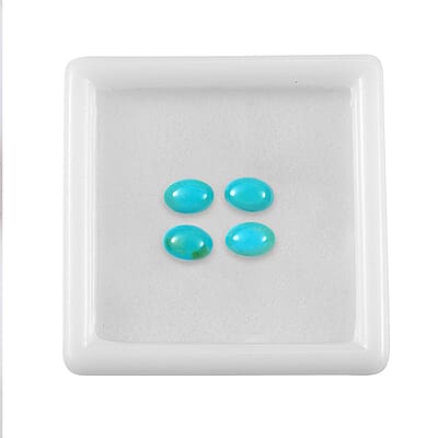 Blue Ridge Turquoise Set of 4 (Ovl 6x4 mm) 1.47 ctw
