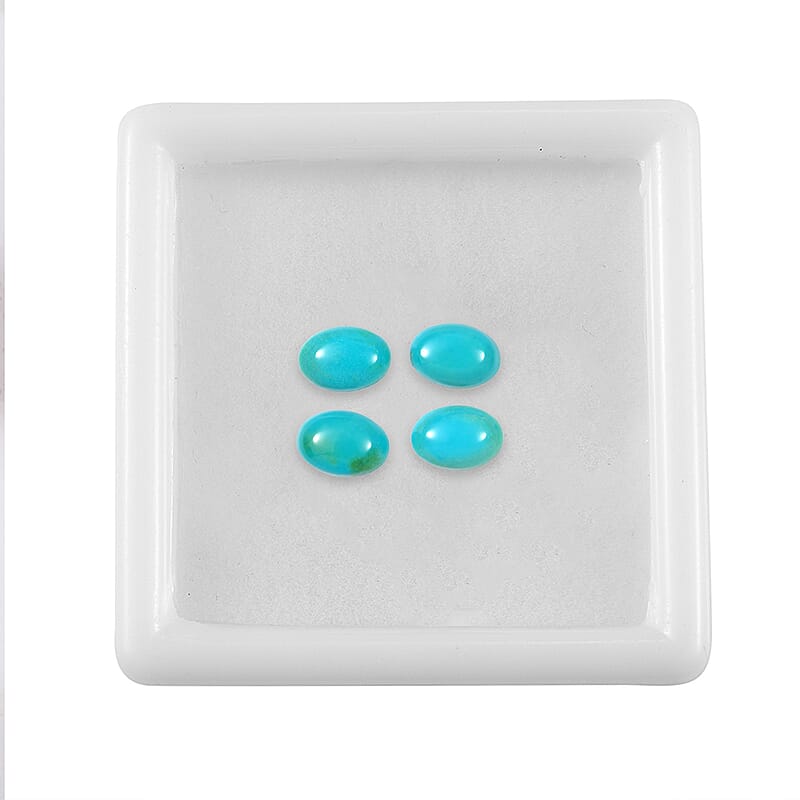 Blue Ridge Turquoise Set of 4 (Ovl 6x4 mm) 1.47 ctw