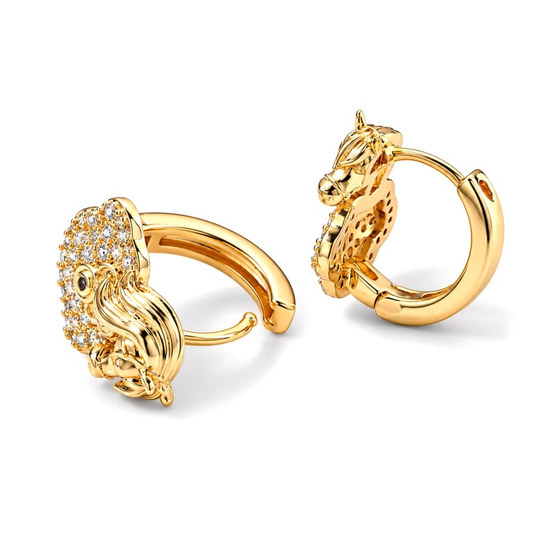 Simulated Diamond Earrings in Silvertone