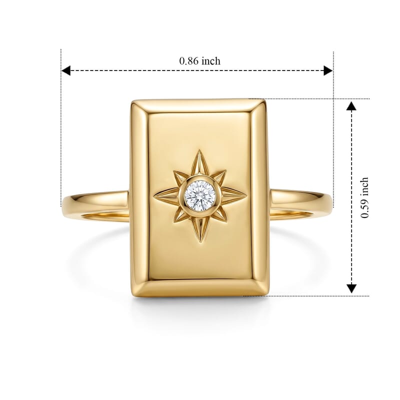 D'Joy White Diamond Assent Fancy Ring in 18K YG Over Sterling Silver (Size 6.0)
