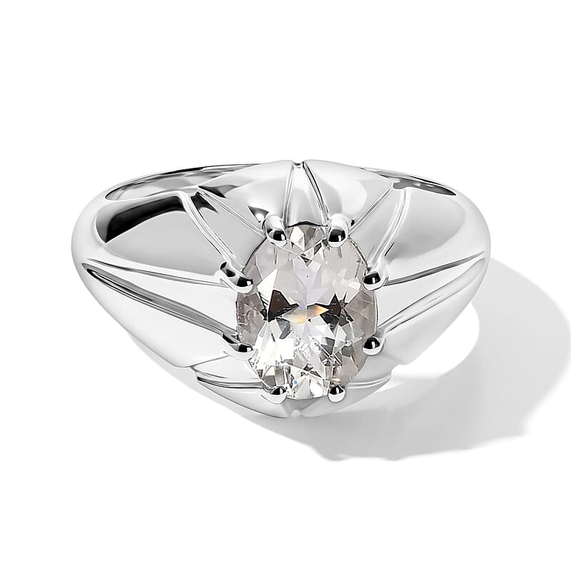 EverTrue Petalite 1.60 ctw Solitaire Ring in Platinum Bond (Size 10.0)