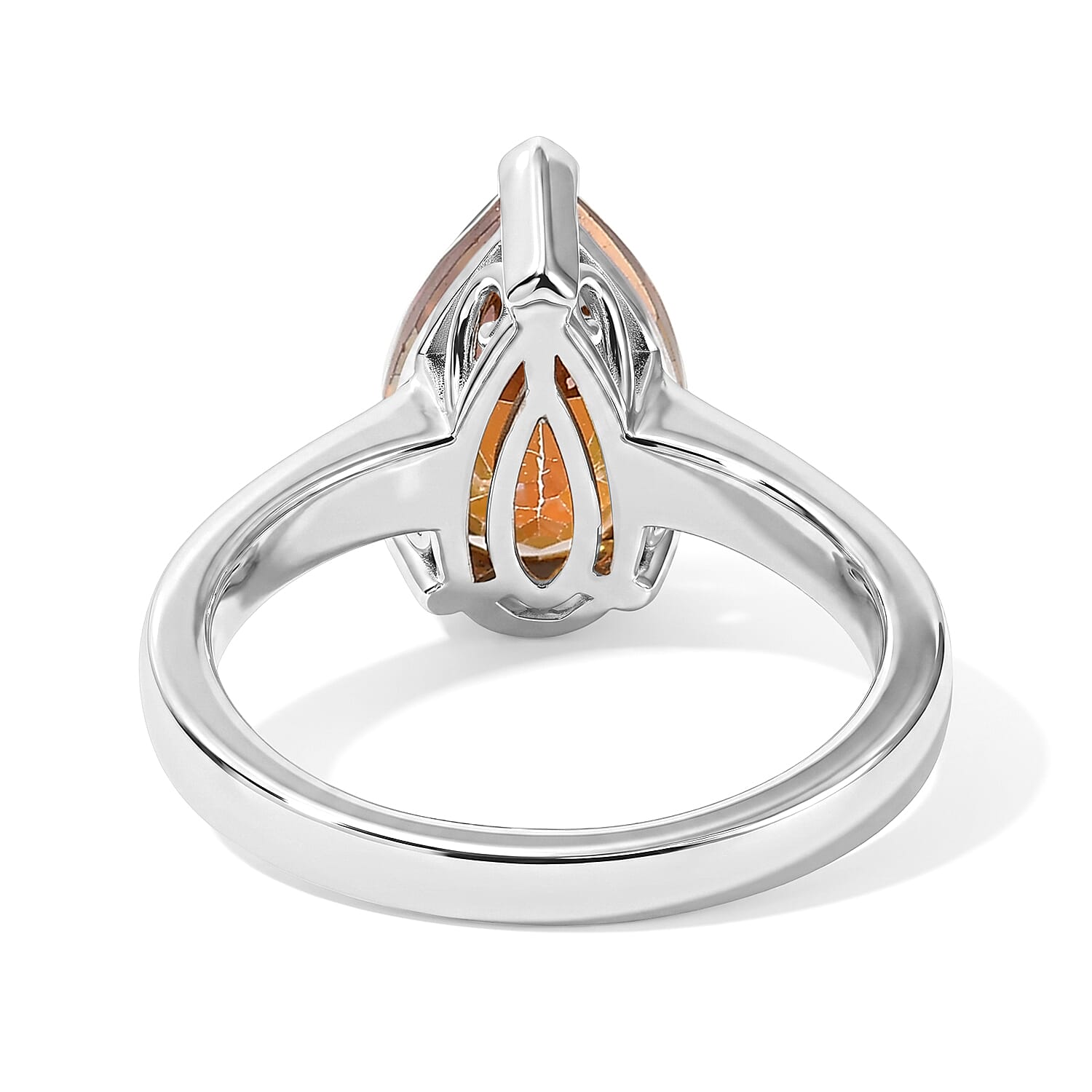 D'Joy Ecstasy Mystic Topaz 3.65 ctw Solitaire Ring in Rhodium Over Sterling Silver (Size 10.0)