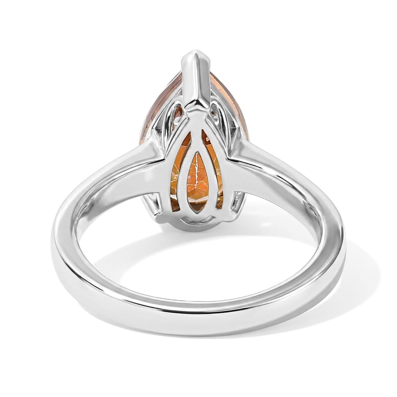 D'Joy Ecstasy Mystic Topaz 3.65 ctw Solitaire Ring in Rhodium Over Sterling Silver (Size 7.0)