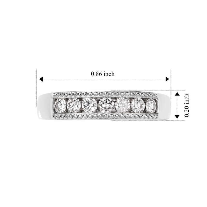 EverTrue Lab Grown Diamond I3 0.40 ctw Band Ring in Platinum Bond (Size 5.0)