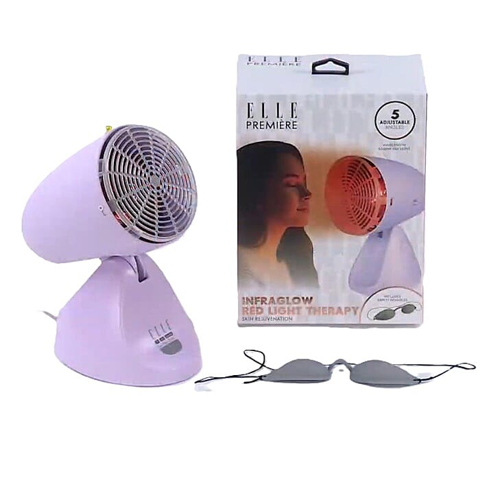 Elle Premiere InfraGlow Red Light Therapy Skin Rejuvenation Device with Goggles (1-Year Warranty)