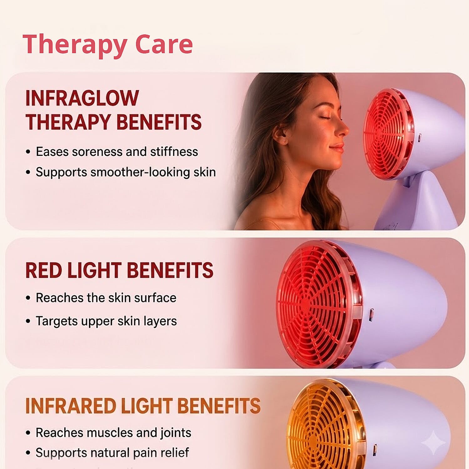 Elle Premiere InfraGlow Red Light Therapy Skin Rejuvenation Device with Goggles (1-Year Warranty)