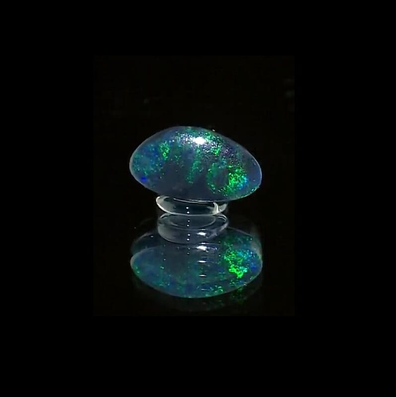 AAAA Natural Australian Black Ridge Opal (Fancy Free Size) 0.50 ctw