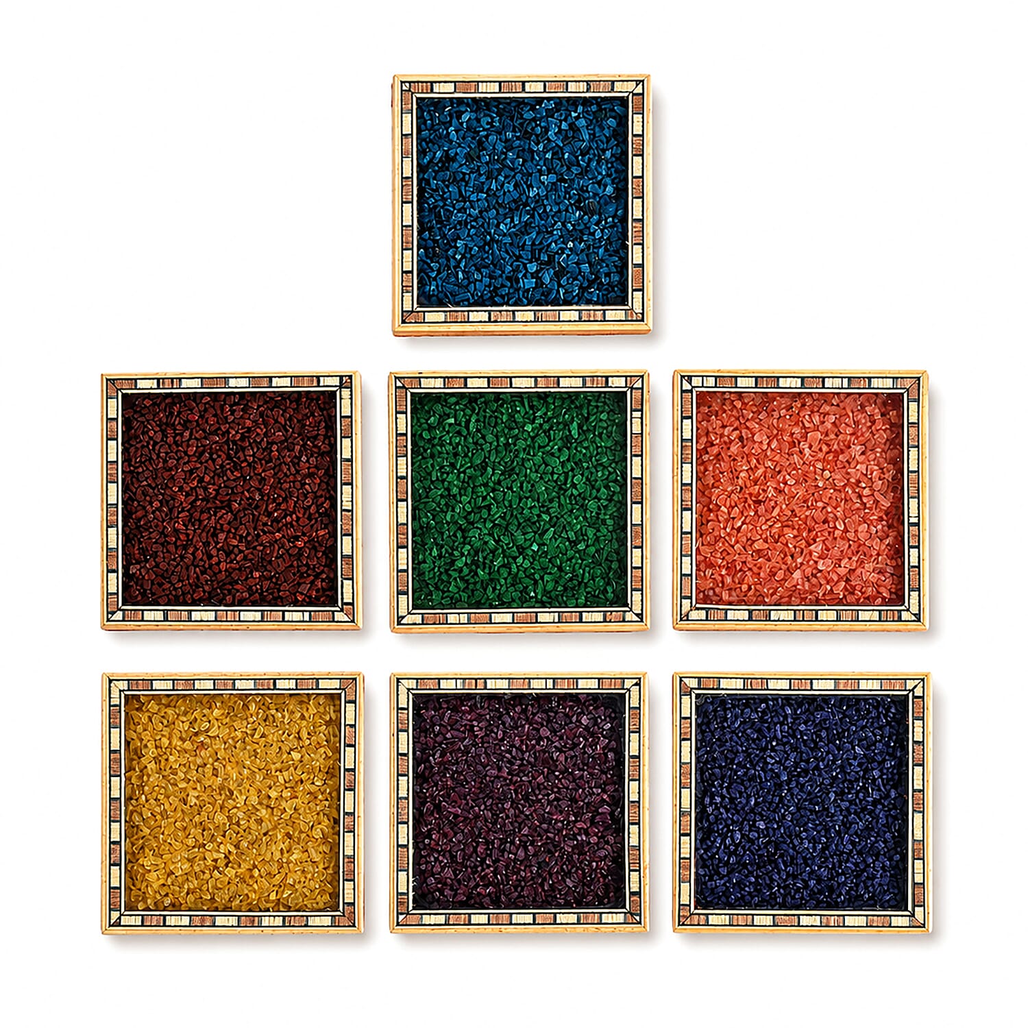 Handmade Set of 5 Wooden Coasters