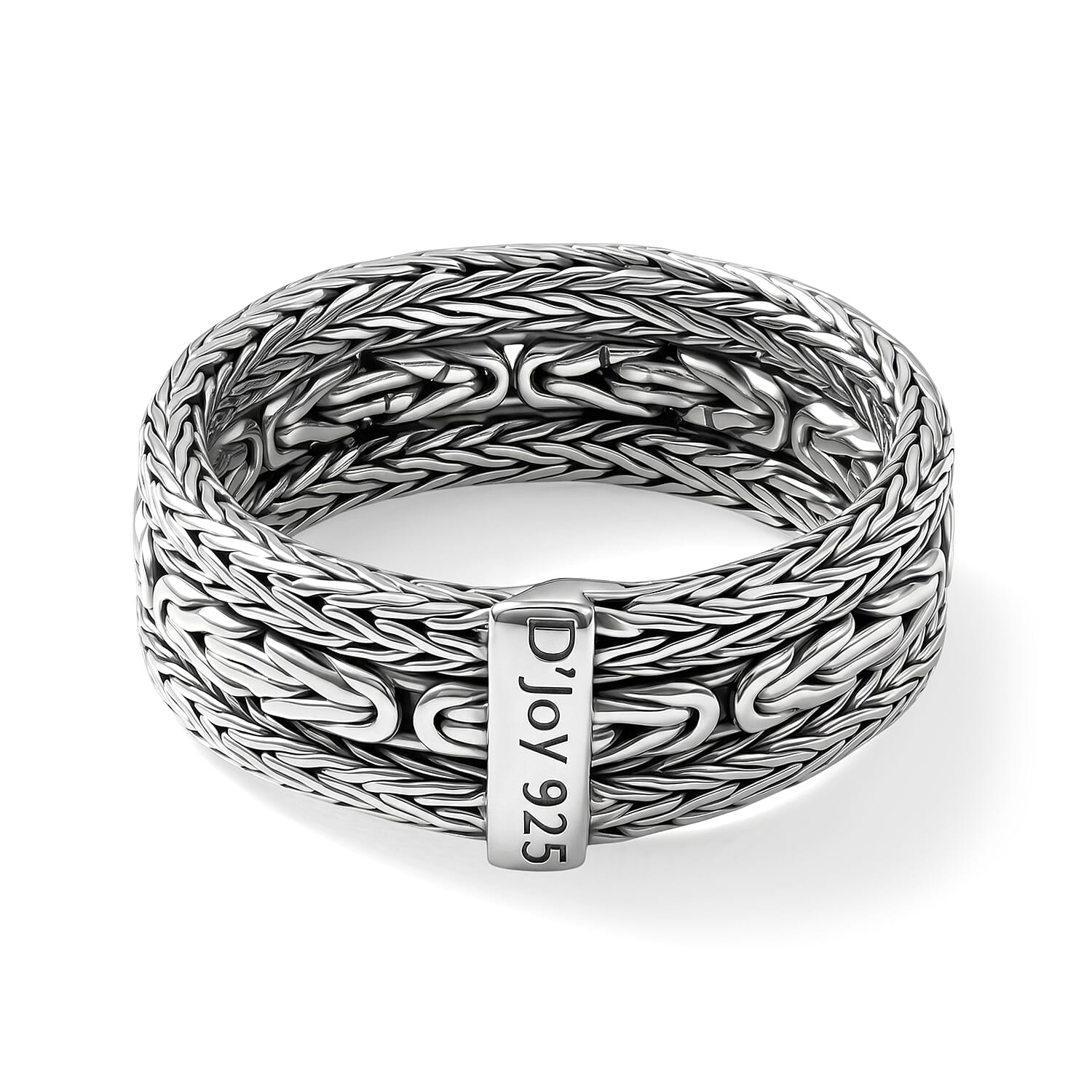 D'Joy Bali Legacy Tulang Naga with Borobudur Ring in Sterling Silver (Size 5.0) 6.70 Grams