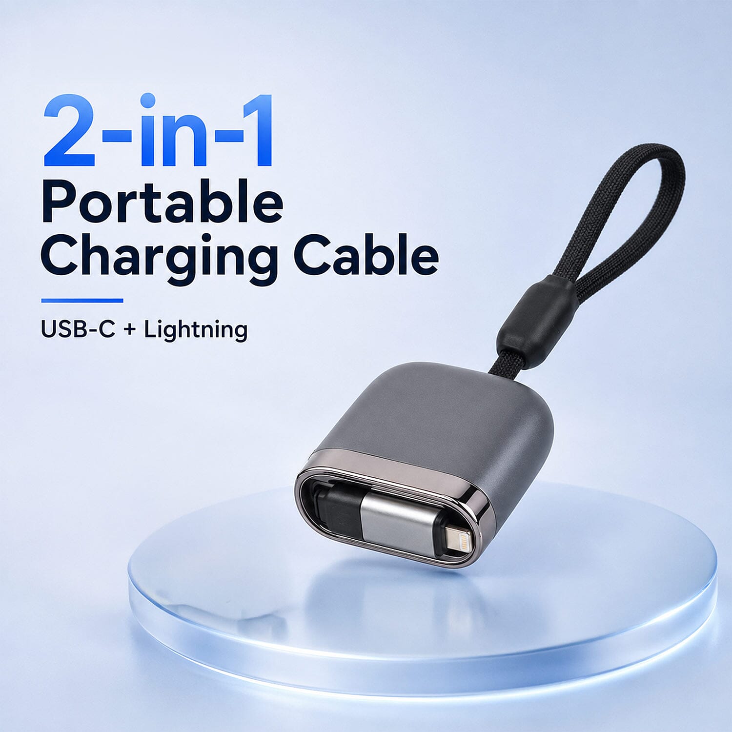 Livmore Dual-port Portable Charging Cable - Black