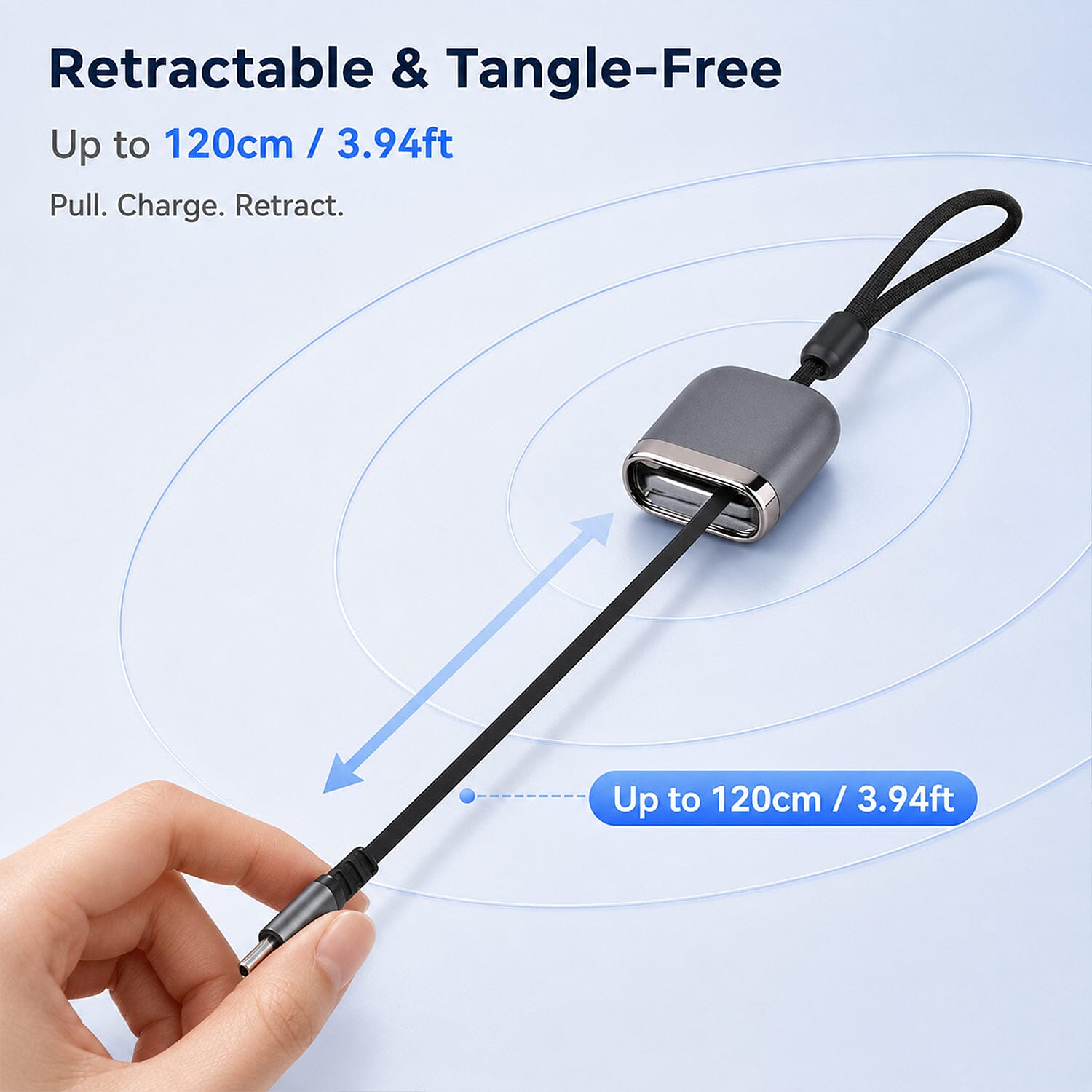 Livmore Dual-port Portable Charging Cable - Black