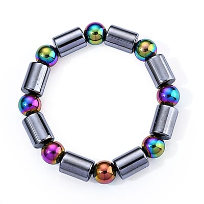 Terahertz 140.00 ctw Barrel Shape Beaded Stretch Bracelet