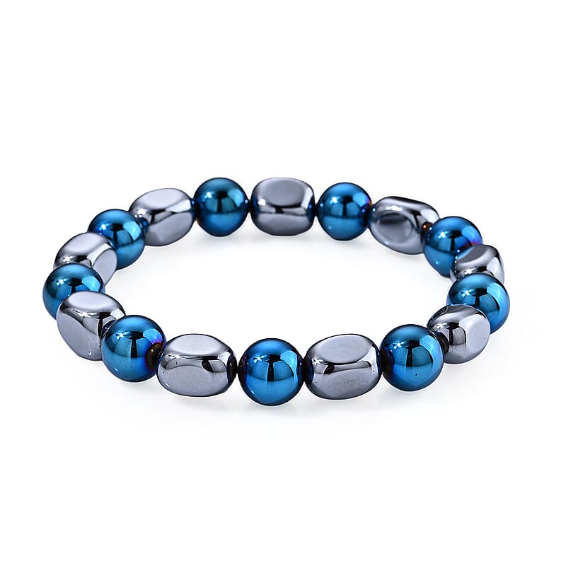 Terahertz 110.00 ctw Tumble Shape Beaded Stretch Bracelet