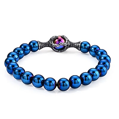 Terahertz 75.00 ctw Beaded Stretch Bracelet in Stainless Steel