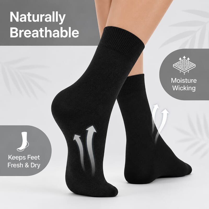 Pack of 10 Black Ankle Socks