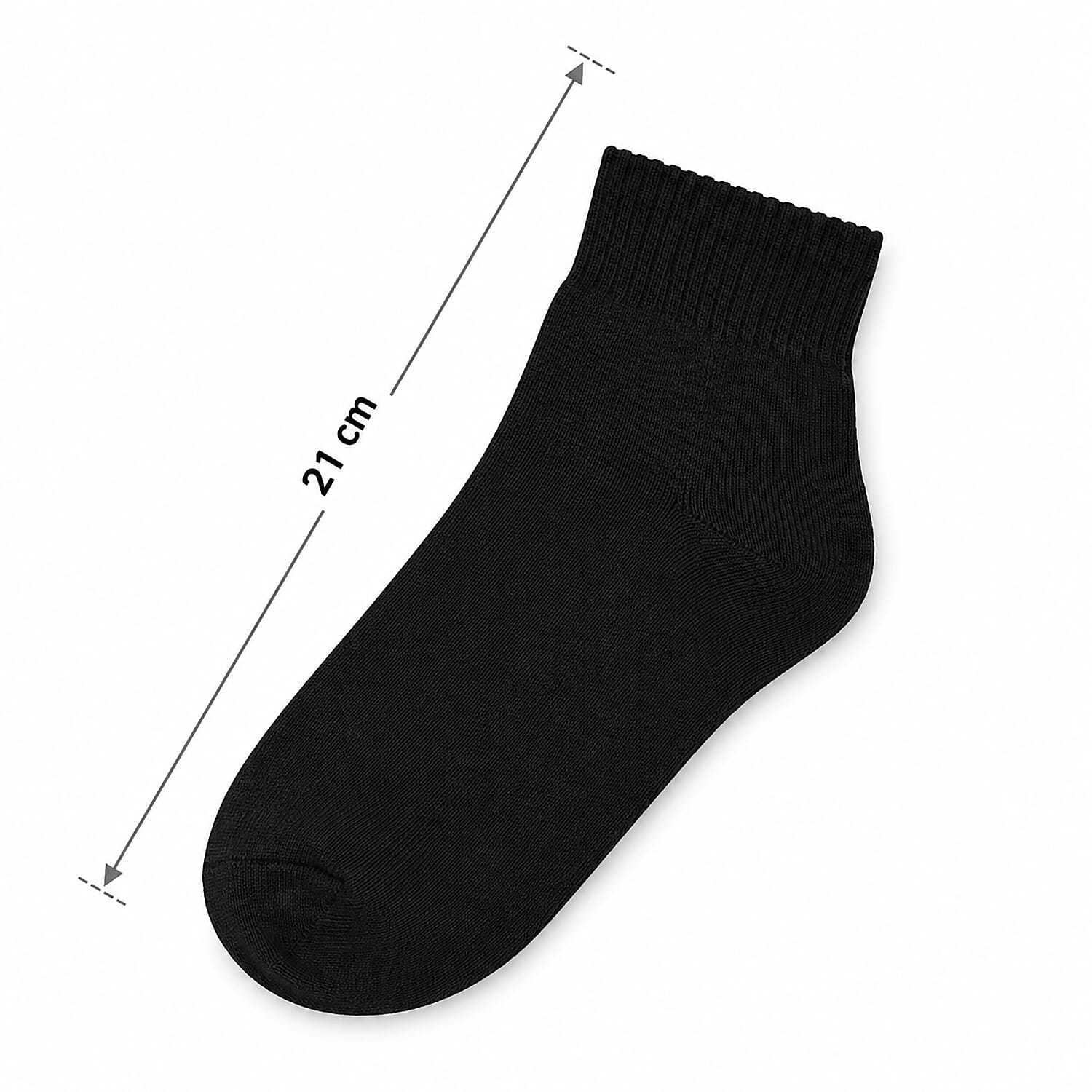 Pack of 10 Black Ankle Socks