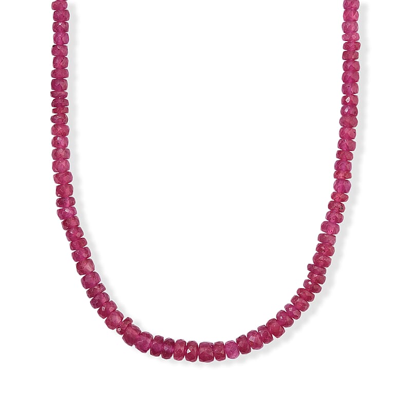 D'Joy Niassa Ruby (FF) 73.00 ctw Necklace in 18K Vermeil Yellow Gold Over Sterling Silver 18 Inches