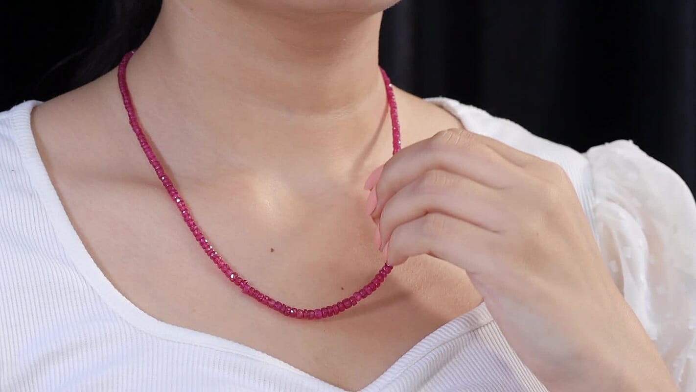 D'Joy Niassa Ruby  Necklace (Size - 18) in 18K YG VermeilSterling Silver 73.00 ctw  8688820