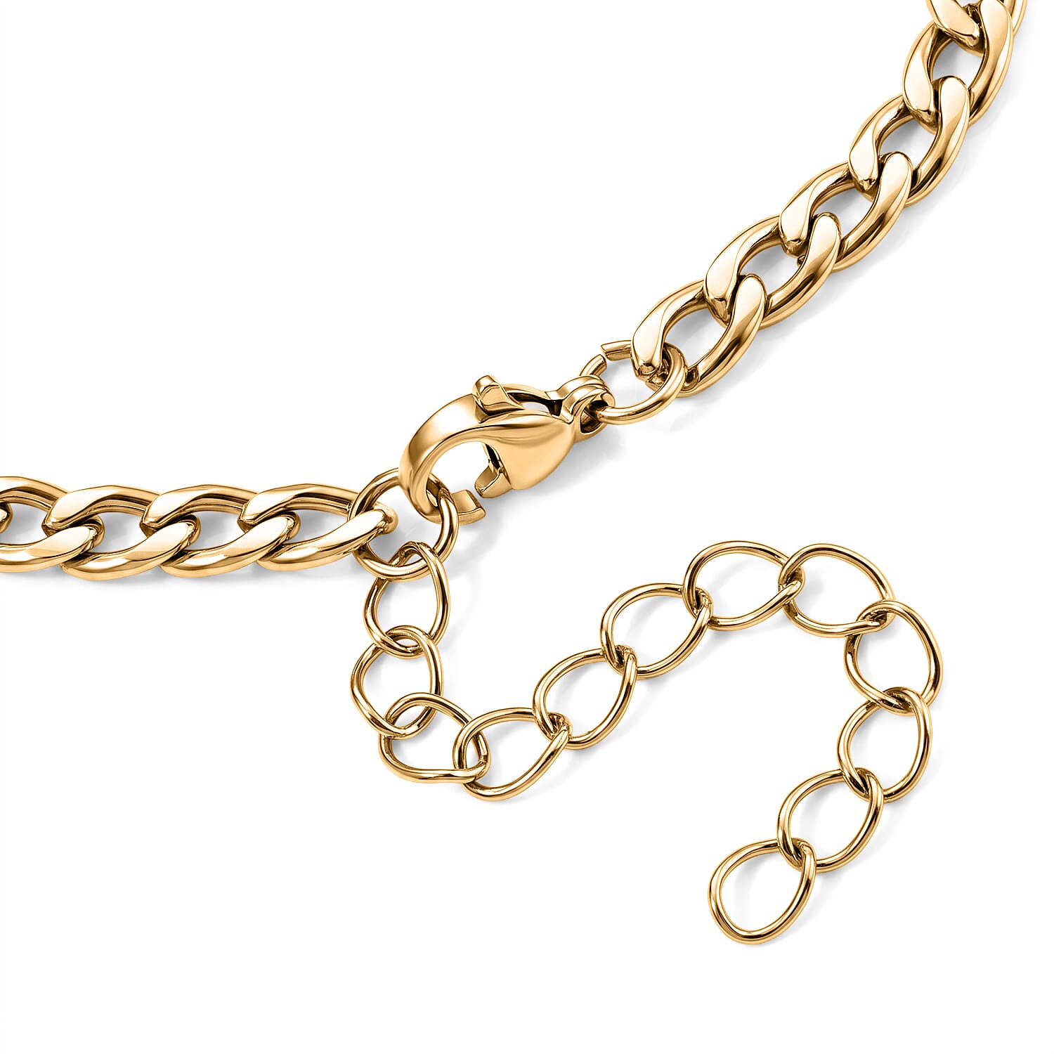 Cuban Chain Bracelet in ION Plated YG Stainless Steel (7.50-9.50In)