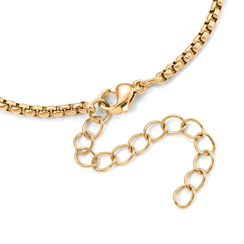 Heart Bracelet in ION Plated YG Stainless Steel (7.50-9.50In)