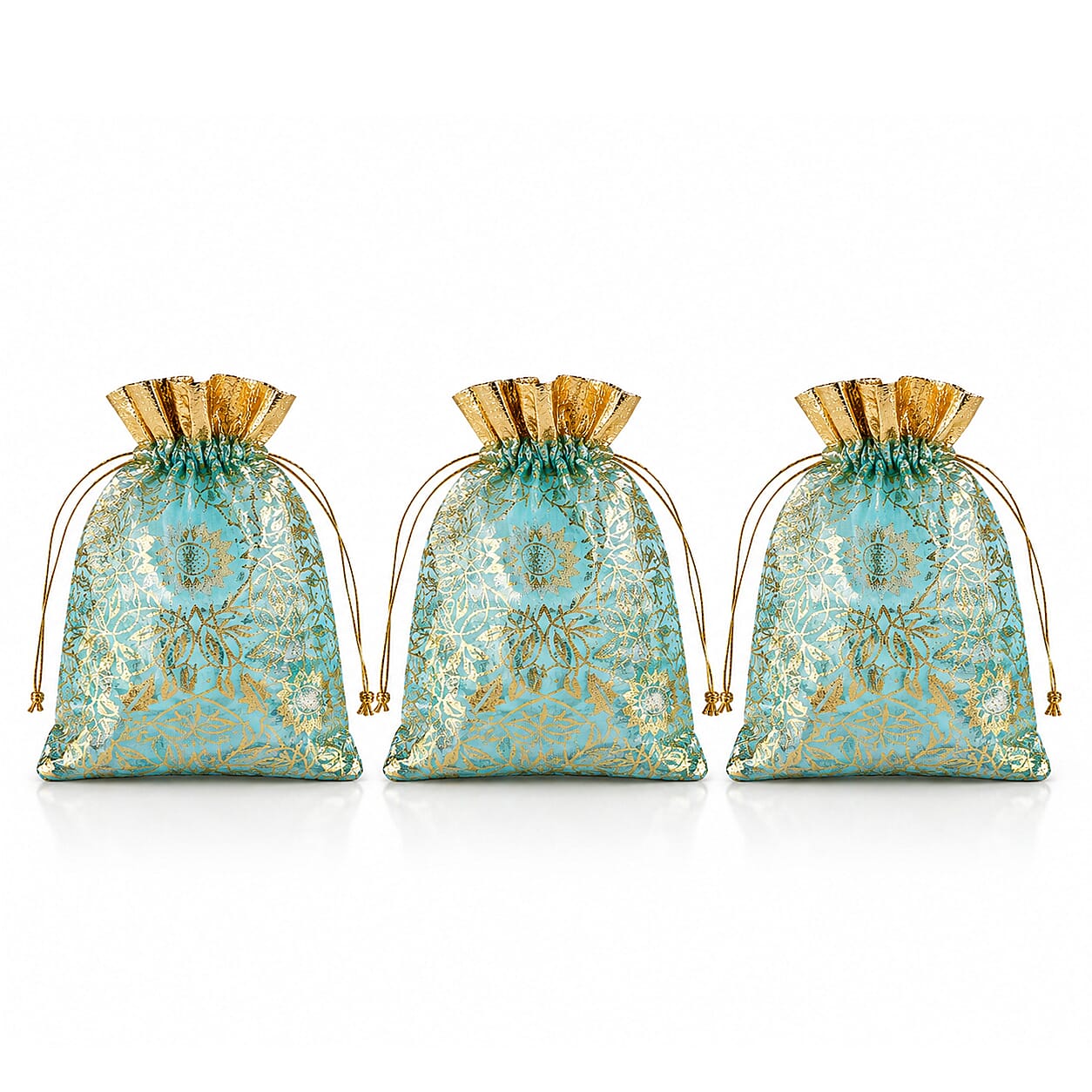 Set of 10 Multi Color Pouches