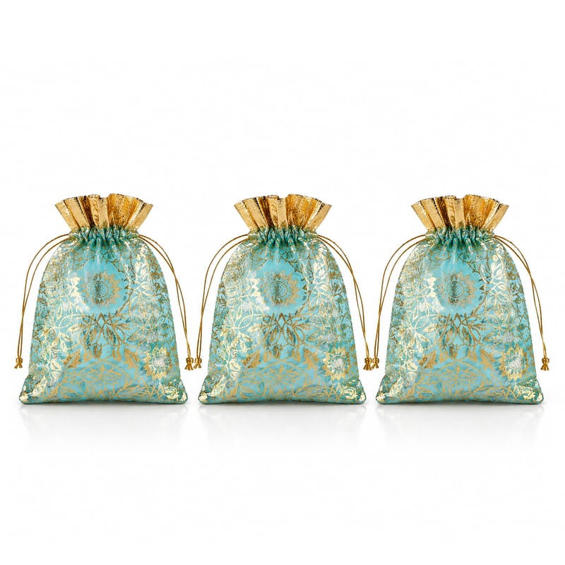 Set of 10 Multi Color Pouches