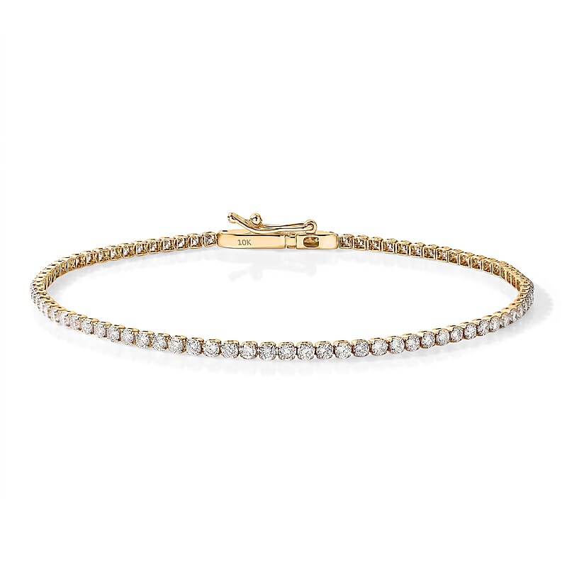 Lab Grown Diamond G-H SI 4.40 ctw Bracelet in 10K Yellow Gold (7.00 In)