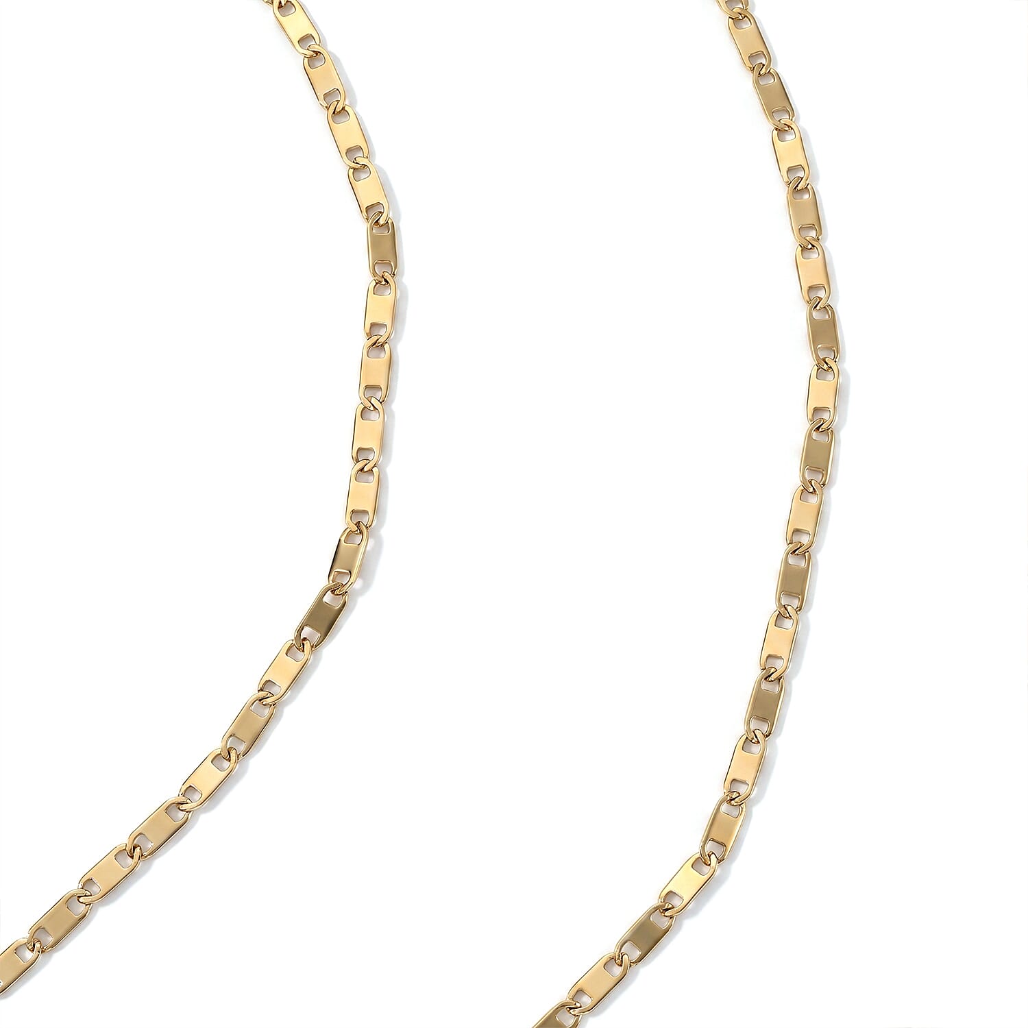 Cross Necklace (20-22 Inches) in ION Plated YG Stainless Steel