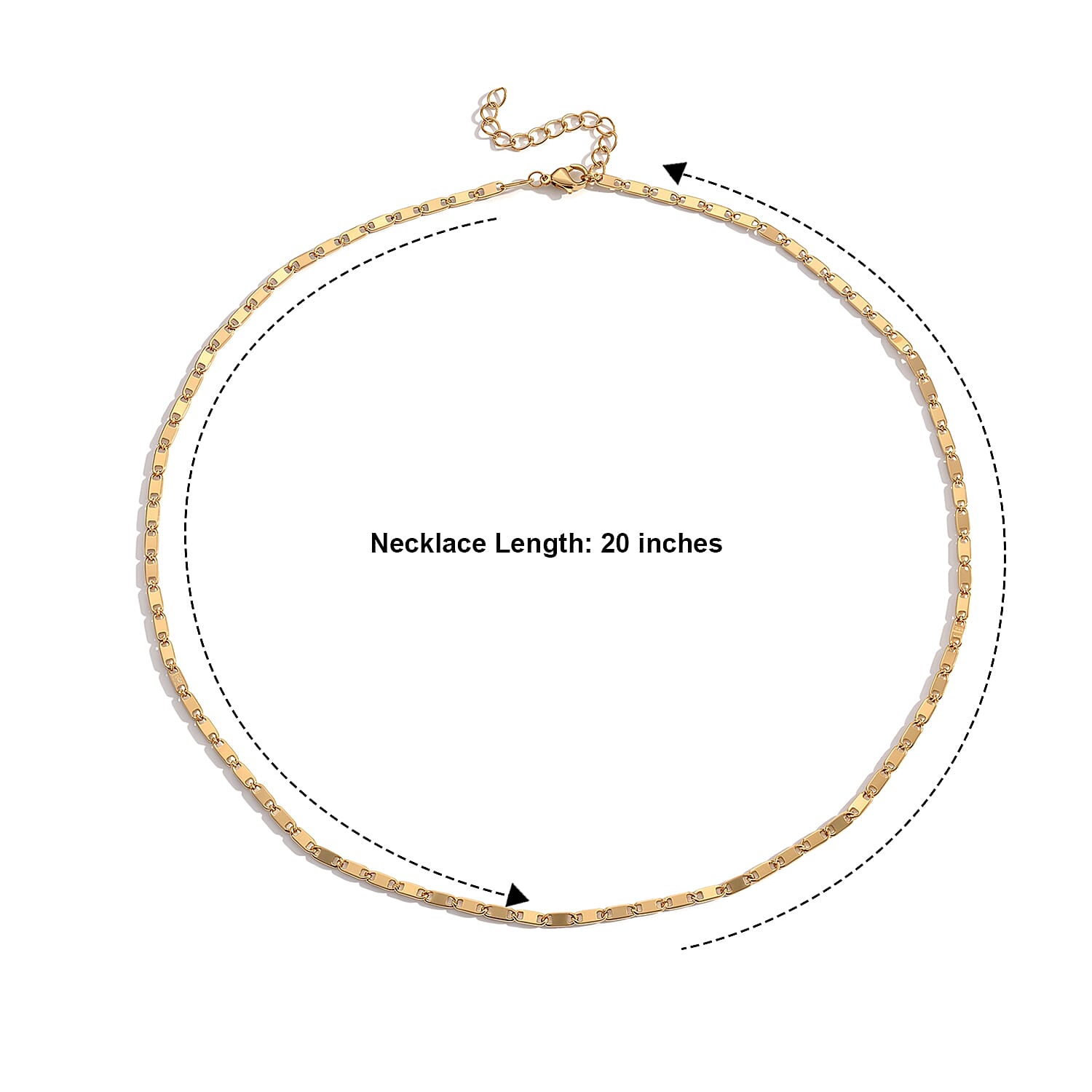 Cross Necklace (20-22 Inches) in ION Plated YG Stainless Steel