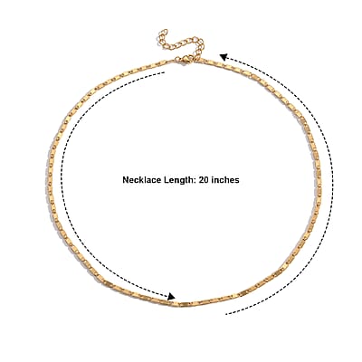 Cross Necklace (20-22 Inches) in ION Plated YG Stainless Steel