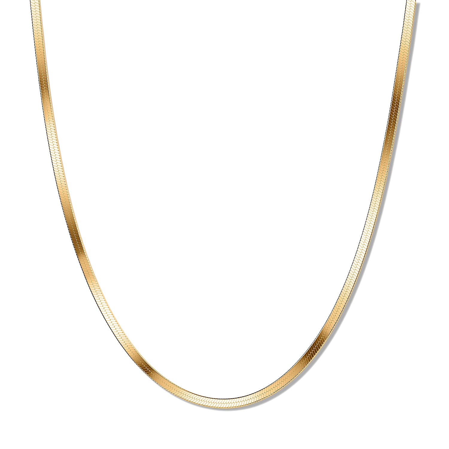 ION Plated YG Stainless Steel Smooth Snake Chain Necklace (20-22 Inches)