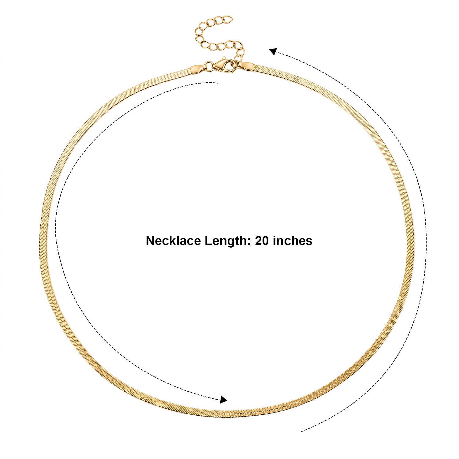 Stackable and Layered Smooth Snake Chain Necklace in ION Plated YG Stainless Steel (20-22 Inches)