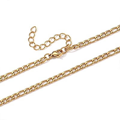 Austrian Crystal Cross Necklace (24-26 Inches) in ION Plated YG Stainless Steel