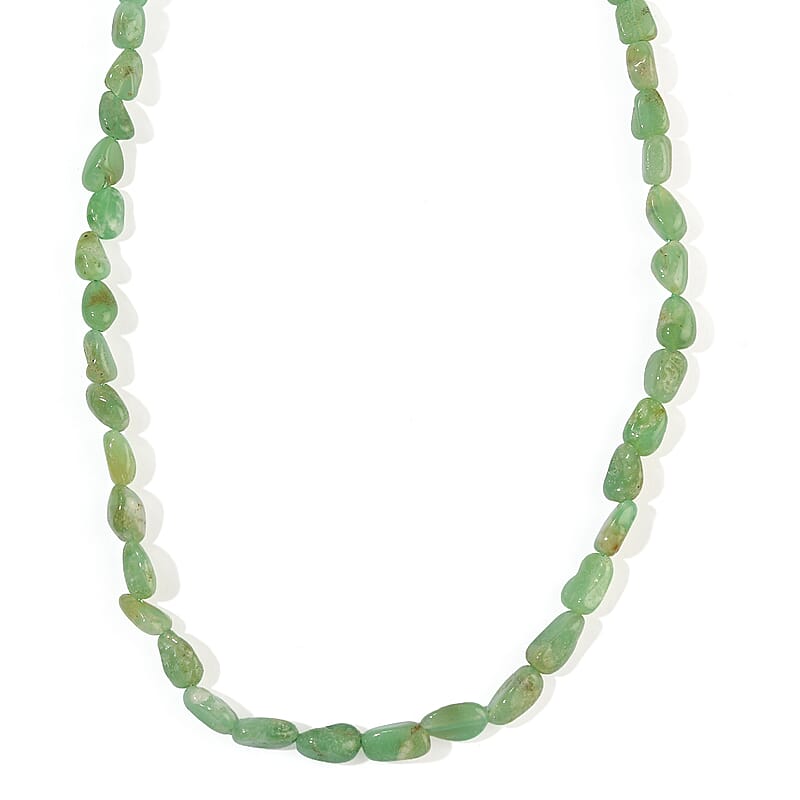 Chrysoprase 97.85 ctw Chips Necklace (16 Inches)