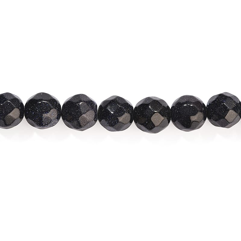 Blue Sandstone Round Beaded Necklace (16 Inches) 445.50 ctw