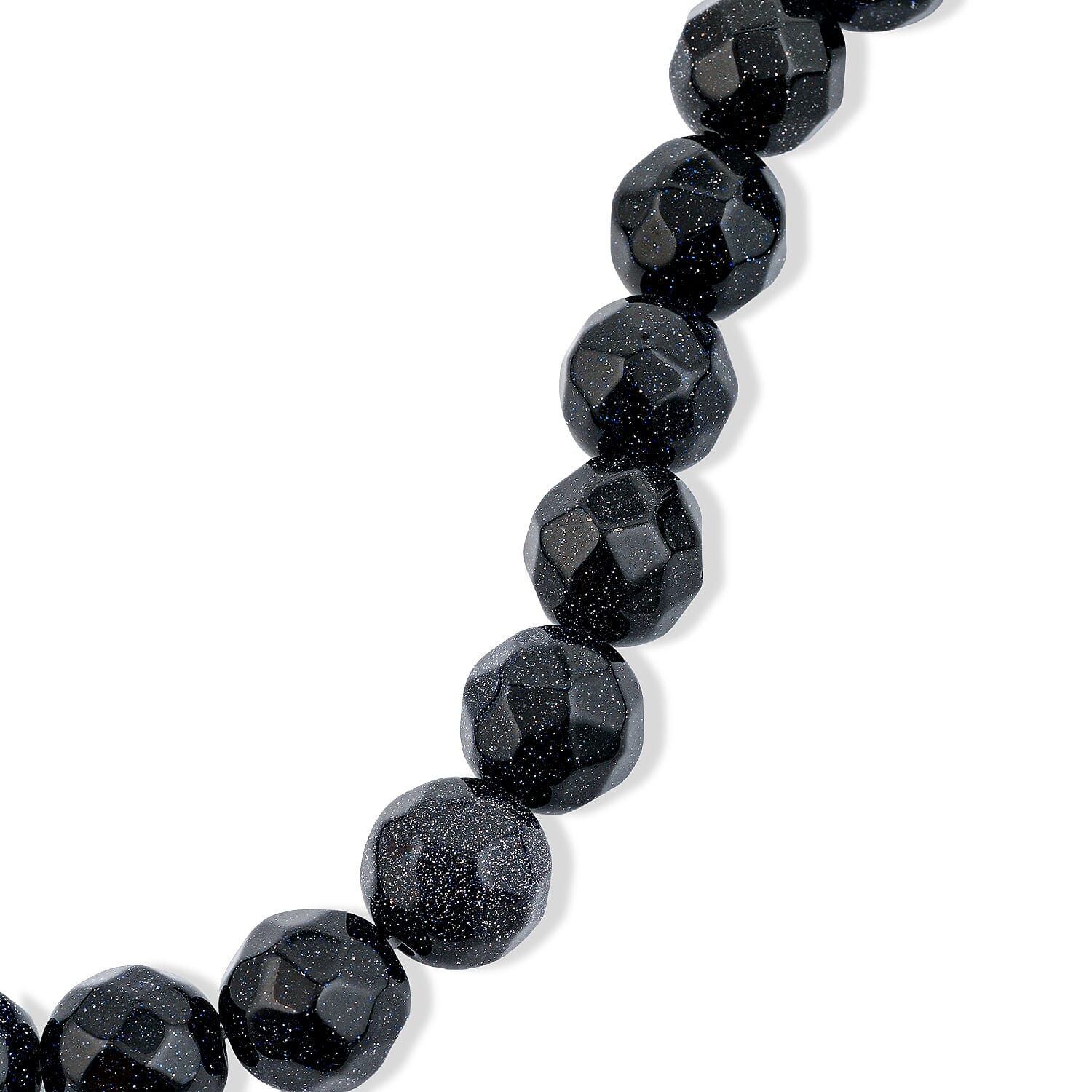 GCS Blue Sandstone Round Beaded Strand (16 Inches) 445.50 ctw