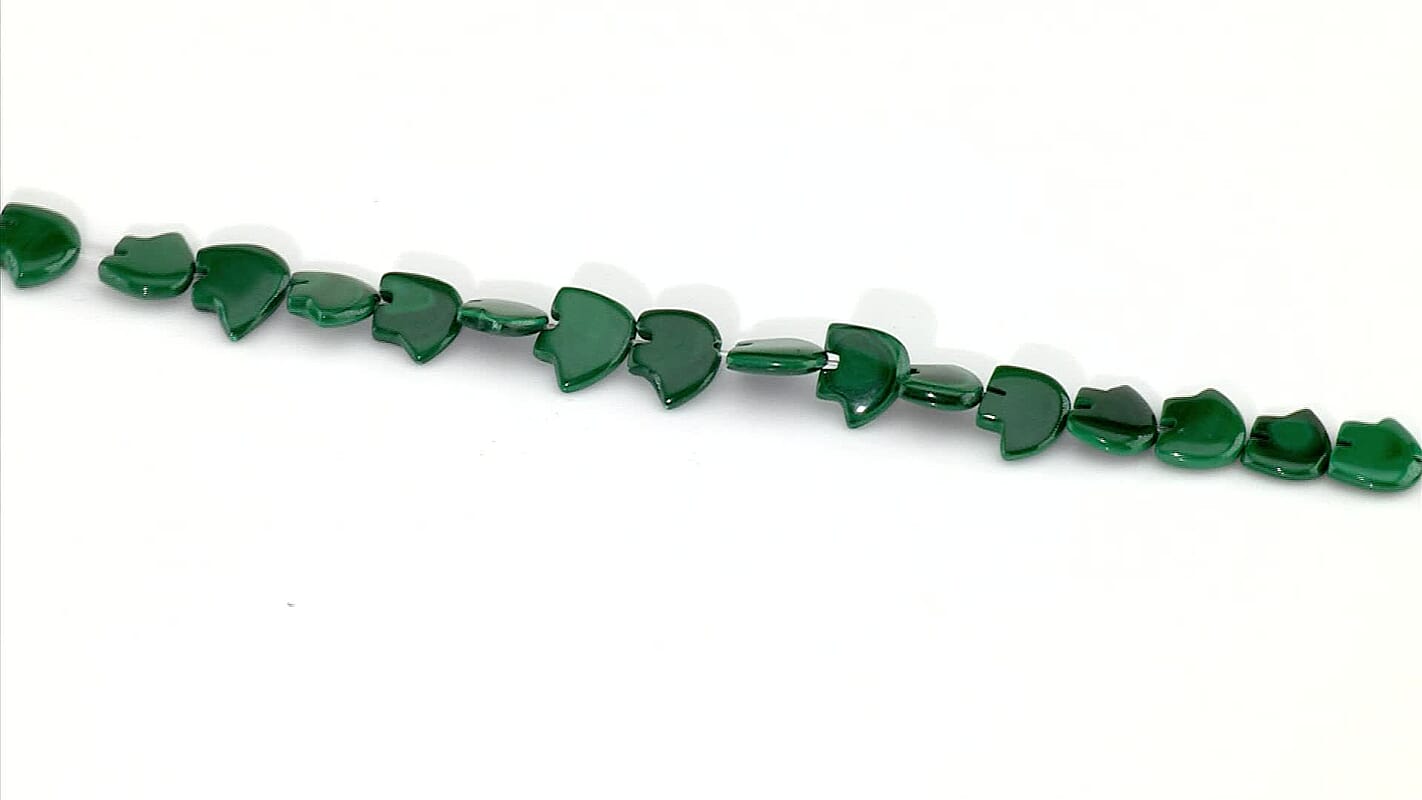 African Malachite Fancy Necklace (16 Inches) 209.85 ctw
